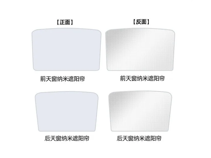Split panoramic-roof sunshade · SKU TSL314
