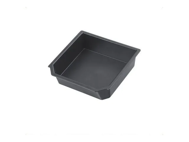 Black injection-molded front center-console storage tray